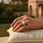 Load image into Gallery viewer, Silver Solitaire Ring | Cubic Zirconia | Statement Ring for Women