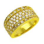 Load image into Gallery viewer, gold plating Ring with White Gemstones | Pave Set Cocktail Ring