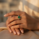Load image into Gallery viewer, 925 Silver Emerald Ring for Women | Gemstone Jewelry Gift