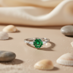 Load image into Gallery viewer, 925 Silver Emerald Ring for Women | Gemstone Jewelry Gift