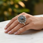 Load image into Gallery viewer, 925 Silver Black Onyx Ring for Women | Gemstone Jewelry