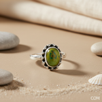 Load image into Gallery viewer, 925 Silver Green Gemstone Ring for Women | Gift Jewelry