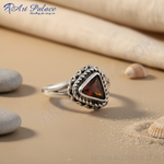 Load image into Gallery viewer, 925 Silver Triangle Gemstone Ring for Women | Gift Jewelry
