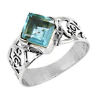 Load image into Gallery viewer, 925 Silver Blue Topaz Ring for Women | Gemstone Jewelry