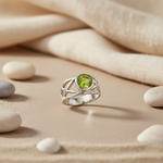 Load image into Gallery viewer, 925 Sterling Silver Peridot Ring for Women | Gemstone Jewelry