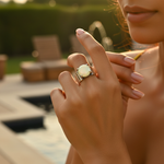 Load image into Gallery viewer, Silver Ring with Yellow Gemstone | Women's Ring | Gift for Her