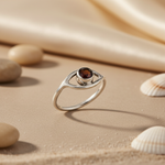 Load image into Gallery viewer, 925 Sterling Silver Garnet Ring for Women | Gemstone Jewelry