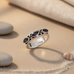 Load image into Gallery viewer, 925 Silver Black Gemstone Ring | Women's Fashion Jewelry