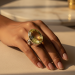 Load image into Gallery viewer, 925 Silver Citrine Cocktail Ring for Women | Gemstone Jewelry