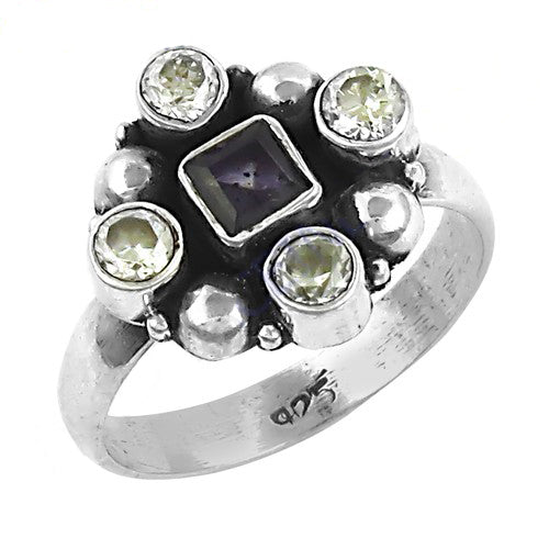 925 silver lemon gemstone ring for women | statement jewelry