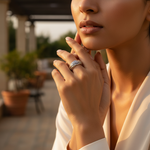 Load image into Gallery viewer, 925 Silver Bark Texture Ring | Sterling Silver Ring for Men