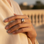 Load image into Gallery viewer, Silver Crossover Ring for Women | Modern Minimalist Jewelry