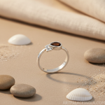 Load image into Gallery viewer, 925 Silver Garnet Teardrop Ring for Women | Gift Jewelry