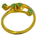 Load image into Gallery viewer, gold plating Emerald Ring for Women | Gemstone Jewelry Gift
