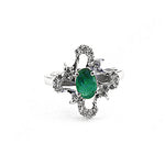 Load image into Gallery viewer, 925 Silver Emerald Ring for Women | Gemstone Jewelry