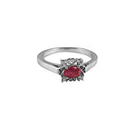 Load image into Gallery viewer, Silver Ruby Ring for Women | Gemstone Engagement Ring