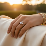 Load image into Gallery viewer, 925 Silver Pear Cut Halo Ring for Women | Engagement Gift