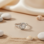 Load image into Gallery viewer, 925 Silver Halo Diamond Ring for Women | Engagement Gift