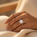 Load image into Gallery viewer, 925 Silver Princess Cut Ring | White Cubic Zirconia | For Women