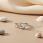 Load image into Gallery viewer, Silver Solitaire Engagement Ring | Round Cut Diamond | For Women