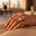 Load image into Gallery viewer, 925 Silver Cubic Zirconia Halo Ring for Women | Gift