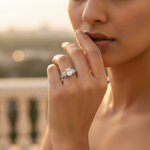 Load image into Gallery viewer, Silver Oval Cut Cubic Zirconia Ring for Women | Gift Jewelry