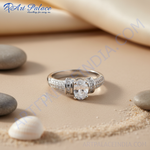 Load image into Gallery viewer, Silver Oval Cut Cubic Zirconia Ring for Women | Gift Jewelry