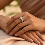 Load image into Gallery viewer, Silver Oval Cut Cubic Zirconia Ring for Women | Gift Jewelry