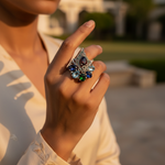 Load image into Gallery viewer, 925 Silver Multi-Gemstone Ring for Women | Cocktail Ring