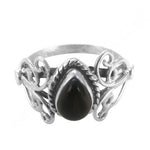 Load image into Gallery viewer, 925 Silver Black Onyx Teardrop Ring for Women | Gift Jewelry