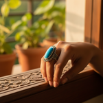 Load image into Gallery viewer, 925 Silver Turquoise Marcasite Ring for Women | Gift Jewelry