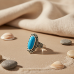 Load image into Gallery viewer, 925 Silver Turquoise Marcasite Ring for Women | Gift Jewelry