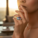 Load image into Gallery viewer, 925 Silver Tanzanite & Opal Ring for Women | Gift Jewelry