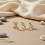 Load image into Gallery viewer, gold plating X Crystal Stud Earrings for Women | Fashion Jewelry