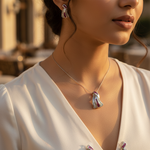 Load image into Gallery viewer, Silver Ruby Earrings Set | Dazzling Women's Jewelry | Gift