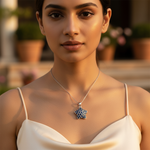 Load image into Gallery viewer, 925 Silver Sapphire Star Earrings & Pendant Set | Gift for Her