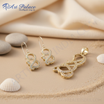 Load image into Gallery viewer, 925 Silver Cubic Zirconia Earring & Pendant Set for Women