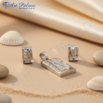 Load image into Gallery viewer, Silver Pendant Earrings Set | Women's Fashion Jewelry Gift