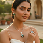 Load image into Gallery viewer, 925 Silver Emerald Jewelry Set for Women | Gift Idea