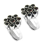 Load image into Gallery viewer, 925 Silver Black Stone Toe Rings | Adjustable for Women