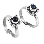 Load image into Gallery viewer, 925 Silver Black Gemstone Adjustable Rings for Women