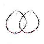 Load image into Gallery viewer, 925 Silver Evil Eye Anklet with Black Beads | Handcrafted Protection Jewelry