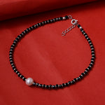 Load image into Gallery viewer, Black Bead Pearl Necklace | 925 Silver Chain | Women's Jewelry