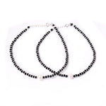 Load image into Gallery viewer, Black Bead Anklets with Pearl Accents | Women's Jewelry Gift