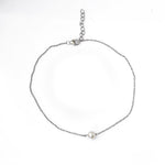 Load image into Gallery viewer, Silver Pearl Anklet for Women | Delicate Foot Jewelry Gift