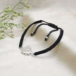 Load image into Gallery viewer, Black Cord Sun Charm Adjustable Bracelet | Daily Wear Jewelry