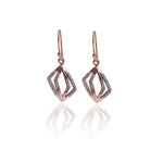 Load image into Gallery viewer, Rose gold plating Diamond-Cut Earrings for Women | Dangle Earrings Gift