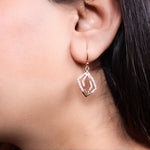 Load image into Gallery viewer, Rose gold plating Diamond-Cut Earrings for Women | Dangle Earrings Gift