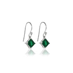 Load image into Gallery viewer, 925 Silver Emerald Green Stone Earrings for Women | Gift