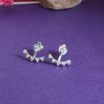 Load image into Gallery viewer, 925 Silver Heart Stud Earrings with Cubic Zirconia for Women